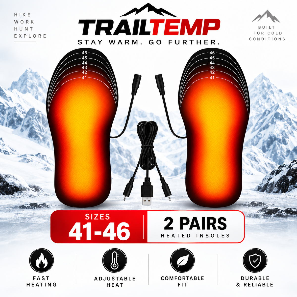 TrailTemp™ Heated Insoles